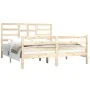 Solid wood bed frame 160x200 cm by vidaXL, Beds and slatted bases - Ref: Foro24-3105870, Price: 136,51 €, Discount: %
