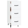 Weißes Sideboard aus Holzwerkstoff, 34,5 x 34 x 90 cm von vidaXL, Sideboards - Ref: Foro24-812348, Preis: 62,35 €, Rabatt: %