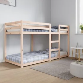 Solid pine wood bunk bed 80x200 cm by vidaXL, Beds and slatted bases - Ref: Foro24-821649, Price: 132,86 €, Discount: %