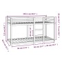 Litera de madera maciza de pino 80x200 cm de vidaXL, Camas y somieres - Ref: Foro24-821649, Precio: 132,93 €, Descuento: %