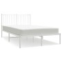 Estructura de cama de metal con cabecero blanca 120x200 cm de vidaXL, Camas y somieres - Ref: Foro24-350929, Precio: 80,05 €,...
