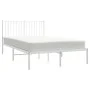 Bettgestell aus Metall mit weißem Kopfteil 120x200 cm von vidaXL, Betten und Lattenroste - Ref: Foro24-350929, Preis: 80,21 €...