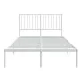 Bettgestell aus Metall mit weißem Kopfteil 120x200 cm von vidaXL, Betten und Lattenroste - Ref: Foro24-350929, Preis: 80,21 €...