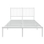 Bettgestell aus Metall mit weißem Kopfteil 120x200 cm von vidaXL, Betten und Lattenroste - Ref: Foro24-350929, Preis: 80,02 €...