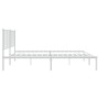 Bettgestell aus Metall mit weißem Kopfteil 120x200 cm von vidaXL, Betten und Lattenroste - Ref: Foro24-350929, Preis: 80,02 €...