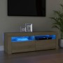 TV-Schrank mit LED-Leuchten Sonoma-Eiche 120x35x40 cm von vidaXL, TV-Möbel - Ref: Foro24-804313, Preis: 78,87 €, Rabatt: %