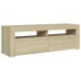 TV-Schrank mit LED-Leuchten Sonoma-Eiche 120x35x40 cm von vidaXL, TV-Möbel - Ref: Foro24-804313, Preis: 78,87 €, Rabatt: %