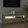Mueble de TV con luces LED roble Sonoma 120x35x40 cm de vidaXL, Muebles TV - Ref: Foro24-804313, Precio: 77,28 €, Descuento: %