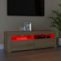 TV-Schrank mit LED-Leuchten Sonoma-Eiche 120x35x40 cm von vidaXL, TV-Möbel - Ref: Foro24-804313, Preis: 78,87 €, Rabatt: %