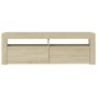 TV-Schrank mit LED-Leuchten Sonoma-Eiche 120x35x40 cm von vidaXL, TV-Möbel - Ref: Foro24-804313, Preis: 78,87 €, Rabatt: %