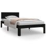 Estructura de cama madera maciza de pino negro 90x200 cm de vidaXL, Camas y somieres - Ref: Foro24-810484, Precio: 136,22 €, ...