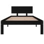 Solid black pine wood bed frame 90x200 cm by vidaXL, Beds and slatted bases - Ref: Foro24-810484, Price: 136,22 €, Discount: %