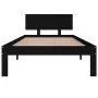 Solid black pine wood bed frame 90x200 cm by vidaXL, Beds and slatted bases - Ref: Foro24-810484, Price: 134,12 €, Discount: %