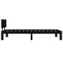 Solid black pine wood bed frame 90x200 cm by vidaXL, Beds and slatted bases - Ref: Foro24-810484, Price: 134,12 €, Discount: %