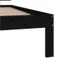 Solid black pine wood bed frame 90x200 cm by vidaXL, Beds and slatted bases - Ref: Foro24-810484, Price: 134,12 €, Discount: %
