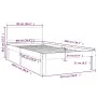 Solid black pine wood bed frame 90x200 cm by vidaXL, Beds and slatted bases - Ref: Foro24-810484, Price: 134,12 €, Discount: %