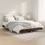 Smoked oak engineered wood bed frame 140x190cm by vidaXL, Beds and slatted bases - Ref: Foro24-832074, Price: 112,88 €, Disco...