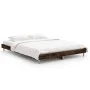 Smoked oak engineered wood bed frame 140x190cm by vidaXL, Beds and slatted bases - Ref: Foro24-832074, Price: 112,88 €, Disco...