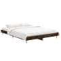 Smoked oak engineered wood bed frame 140x190cm by vidaXL, Beds and slatted bases - Ref: Foro24-832074, Price: 112,88 €, Disco...