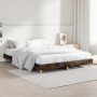 Smoked oak engineered wood bed frame 140x190cm by vidaXL, Beds and slatted bases - Ref: Foro24-832074, Price: 114,55 €, Disco...
