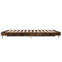 Smoked oak engineered wood bed frame 140x190cm by vidaXL, Beds and slatted bases - Ref: Foro24-832074, Price: 114,55 €, Disco...
