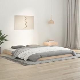 Estructura de cama de madera maciza de pino 160x200 cm