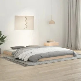 Solid pine wood bed frame 160x200 cm by vidaXL, Beds and slatted bases - Ref: Foro24-823434, Price: 102,96 €, Discount: %