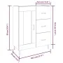 Weißes Sperrholz-Sideboard 69,5 x 34 x 90 cm von vidaXL, Sideboards - Ref: Foro24-812231, Preis: 62,34 €, Rabatt: %