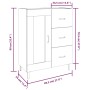 Weißes Sperrholz-Sideboard 69,5 x 34 x 90 cm von vidaXL, Sideboards - Ref: Foro24-812231, Preis: 89,94 €, Rabatt: %