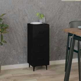 Aparador de madera contrachapada negro 34,5x34x90 cm de vidaXL, Aparadores - Ref: Foro24-812349, Precio: 67,38 €, Descuento: %