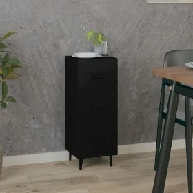 Sideboard aus schwarzem Sperrholz 34,5x34x90 cm von vidaXL, Sideboards - Ref: Foro24-812349, Preis: 66,57 €, Rabatt: %