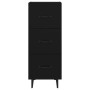 Aparador de madera contrachapada negro 34,5x34x90 cm de vidaXL, Aparadores - Ref: Foro24-812349, Precio: 68,86 €, Descuento: %