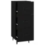 Aparador de madera contrachapada negro 34,5x34x90 cm de vidaXL, Aparadores - Ref: Foro24-812349, Precio: 66,49 €, Descuento: %