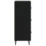 Aparador de madera contrachapada negro 34,5x34x90 cm de vidaXL, Aparadores - Ref: Foro24-812349, Precio: 66,49 €, Descuento: %