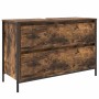 Juego de muebles de baño 3 pcs Roble ahumado 90 x 34.5 x 60 cm