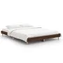 Oak brown engineered wood bed frame 140x190 cm by vidaXL, Beds and slatted bases - Ref: Foro24-832076, Price: 117,21 €, Disco...