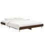 Oak brown engineered wood bed frame 140x190 cm by vidaXL, Beds and slatted bases - Ref: Foro24-832076, Price: 117,21 €, Disco...