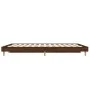 Oak brown engineered wood bed frame 140x190 cm by vidaXL, Beds and slatted bases - Ref: Foro24-832076, Price: 117,21 €, Disco...