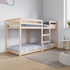 Solid pine wood bunk bed 75x190 cm by vidaXL, Beds and slatted bases - Ref: Foro24-821659, Price: 134,62 €, Discount: %