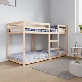 Solid pine wood bunk bed 75x190 cm by vidaXL, Beds and slatted bases - Ref: Foro24-821659, Price: 126,34 €, Discount: %