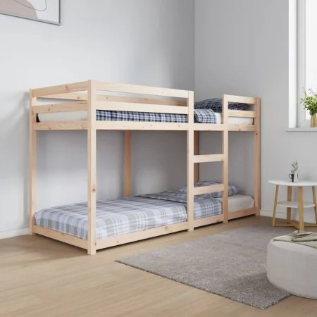 Solid pine wood bunk bed 75x190 cm by vidaXL, Beds and slatted bases - Ref: Foro24-821659, Price: 128,20 €, Discount: %