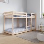 Litera de madera maciza de pino 75x190 cm de vidaXL, Camas y somieres - Ref: Foro24-821659, Precio: 134,76 €, Descuento: %