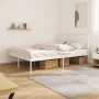 Metal bed frame with white headboard 140x190 cm by vidaXL, Beds and slatted bases - Ref: Foro24-350931, Price: 88,03 €, Disco...