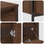 Juego de muebles de baño 3 pcs Marrón roble 90 x 34.5 x 60 cm