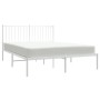Metallbettgestell mit weißem Kopfteil 140x190 cm von vidaXL, Betten und Lattenroste - Ref: Foro24-350931, Preis: 88,03 €, Rab...