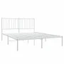 Metallbettgestell mit weißem Kopfteil 140x190 cm von vidaXL, Betten und Lattenroste - Ref: Foro24-350931, Preis: 86,74 €, Rab...