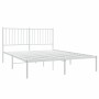 Metallbettgestell mit weißem Kopfteil 140x190 cm von vidaXL, Betten und Lattenroste - Ref: Foro24-350931, Preis: 88,03 €, Rab...