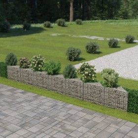 Muro de gaviones de acero 450x30x50 cm de vidaXL, Paneles de vallas - Ref: Foro24-143572, Precio: 88,00 €, Descuento: %