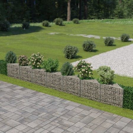 Muro de gaviones de acero 450x30x50 cm de vidaXL, Paneles de vallas - Ref: Foro24-143572, Precio: 87,73 €, Descuento: %