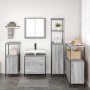 Juego de muebles de baño 5 pcs Gris 76.5 x 35 x 95 cm